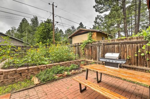 Forested Flagstaff Getaway Garden, Gas Grill