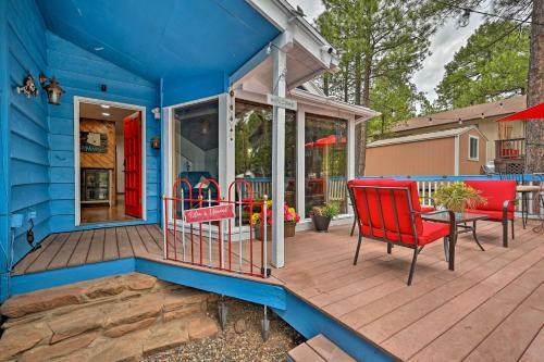 Colorful Munds Park Cabin With Deck And Fireplace