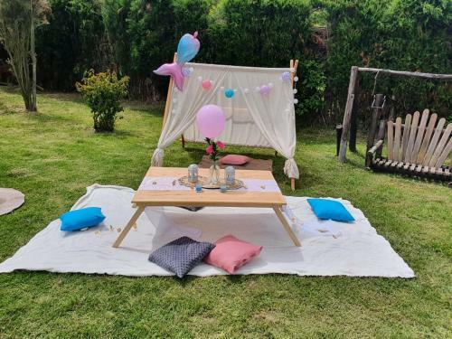 Private Lake View Cottage With Bbq Yard In Paipa