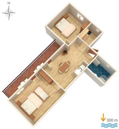 Apartment Gradac 6820b