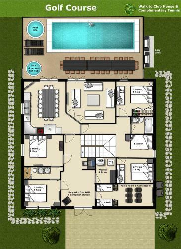 Villa 6br Disney Area Golf Resort Mansion