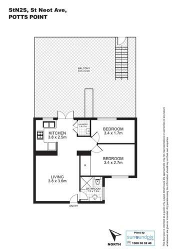Stn2s 2br Potts Point - Uptown Apartments
