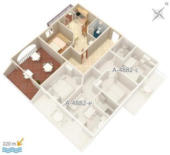 Apartment Grebastica 4882d