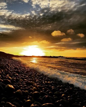 A House Between Mountains And Coast In A Beautiful And Quiet Sea Village