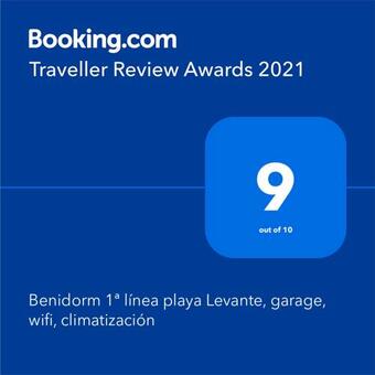 Apartamento Benidorm 1ª Línea Playa Levante, Garage, Wifi, Climatización