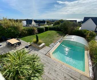 Villa Contemporaine Vue Mer Piscine Chauffee 500 M Plage 10 Pers