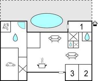 Stunning Home In Tran�s W/ Outdoor Swimming Pool, Sauna And Outdoor Swimming Pool