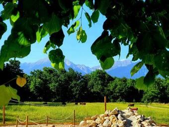 Glamping Alp Hut In Camping Garden Park