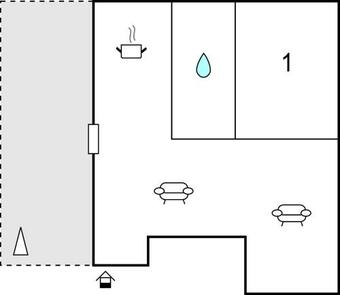 Amazing Home In Comps With Wifi And 1 Bedrooms